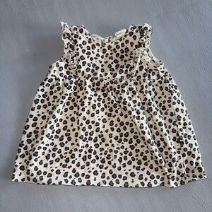 H&M Cream and Black Leopard Print Kids Dress